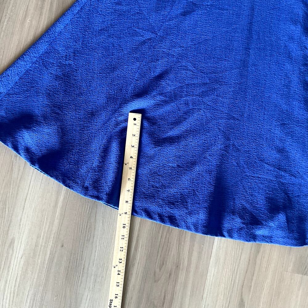 Vince Camuto Royal Blue Button-Back Cutout Fit & Flare Midi Dress Size 16 - Picture 6 of 9